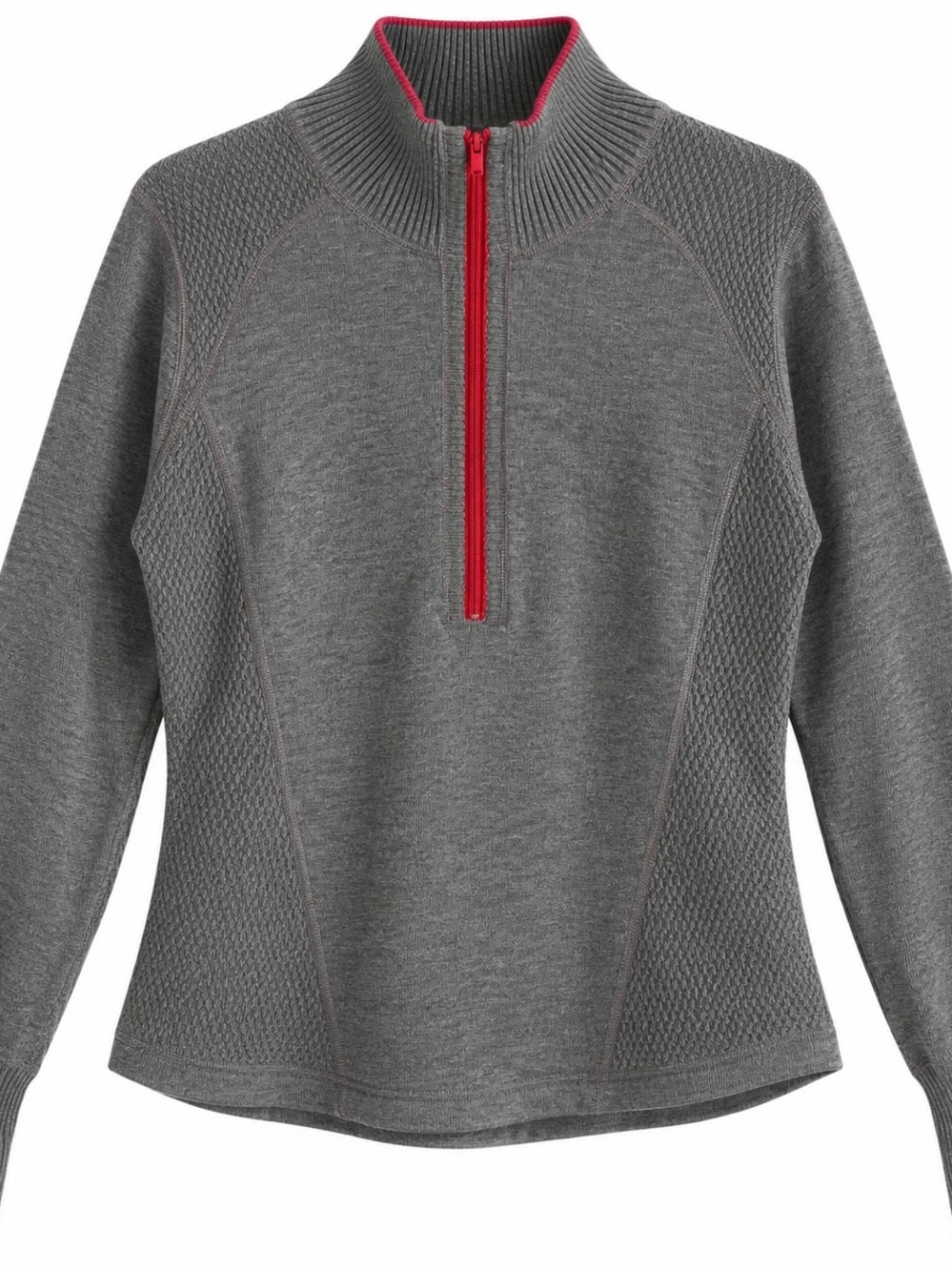 Eddie Bauer Gray Quarter-Zip PulloverSz XL